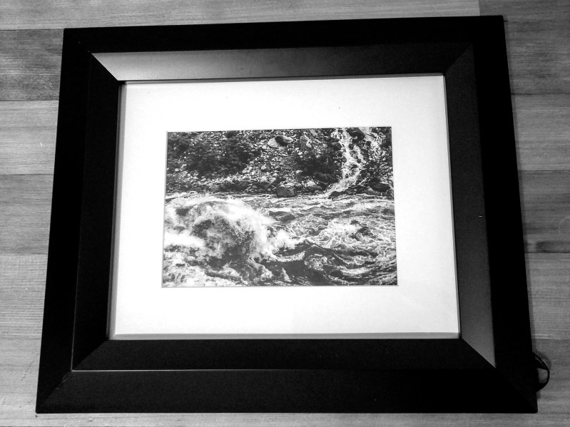 Wenatchee Fury, black & white, 5x7 print, white matte, black frame - 2016 - $50